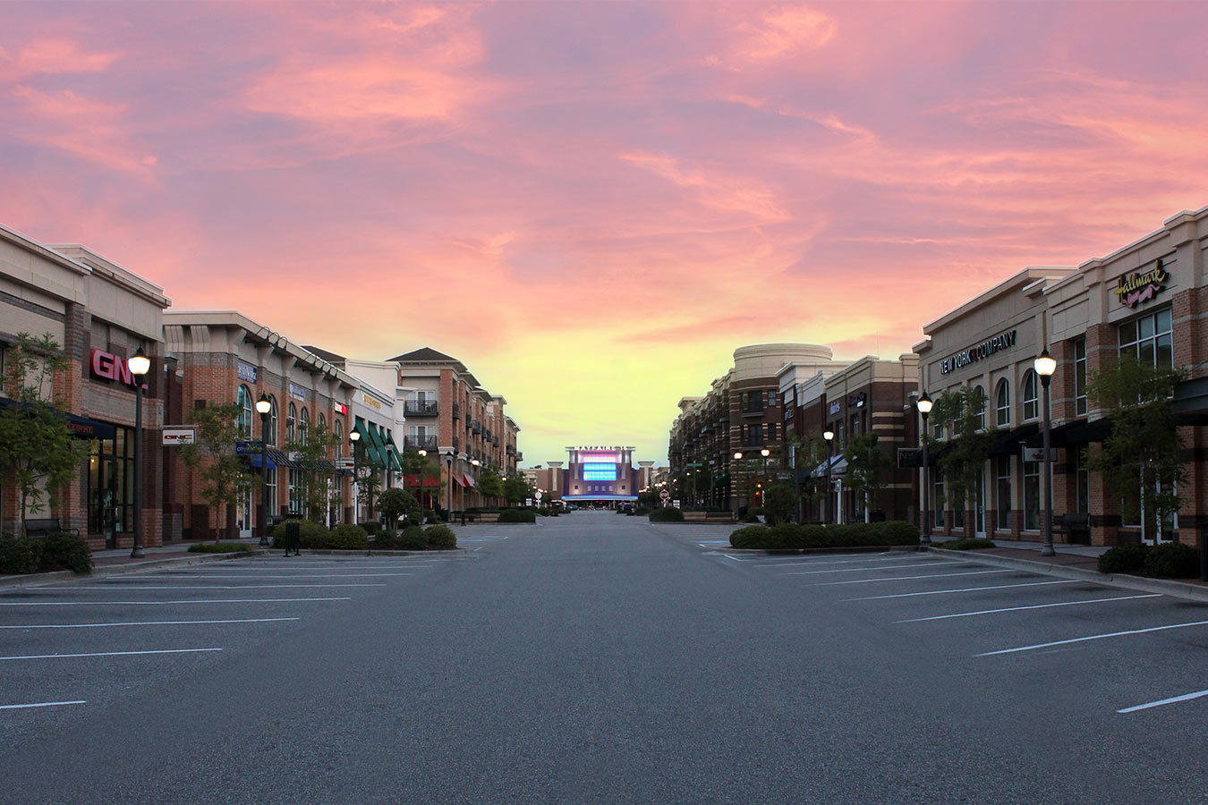 Mayfaire Town Center offers upscale shopping and dining near Wrightsville Beach.