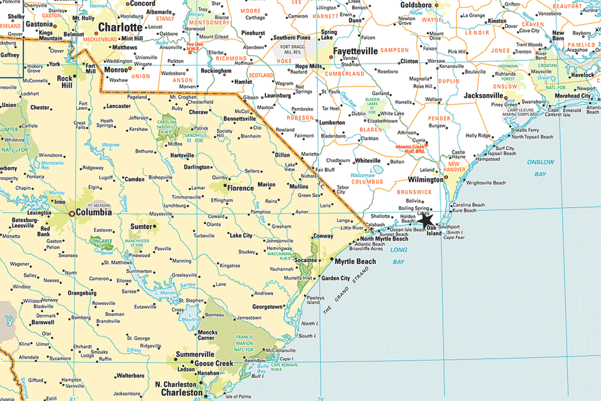 Oak Island Area Information Maps And Photos